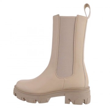 Boots beige met rits